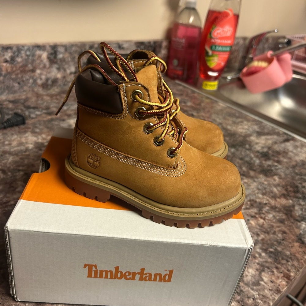 Timberland Kids Brown Leather Boots